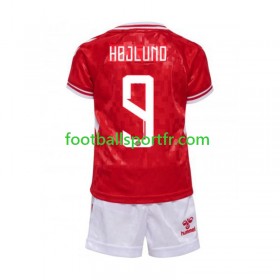 Tenue Danemark Hojlund 9 Enfant Domicile UEFA Euro 2024 Maillot de Foot